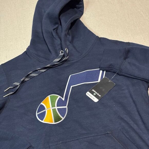NWT Utah Jazz NBA Hoodie Hooded Sweatshirt Navy Blue Men’s Sz Small See pictures - Picture 1 of 6